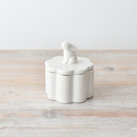 Organizing has never looked so cute with our White Rabbit Storage Jar 