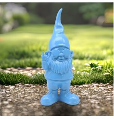 a cute little gnome ready to update your garden 