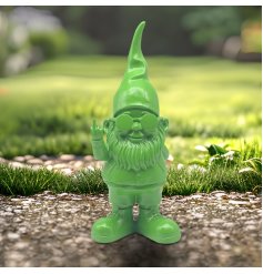 fun green gnome ideal to add in your garden 