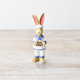 Set sail with our adorable Sailor Rabbit figurine for a nautical touch to your home decor