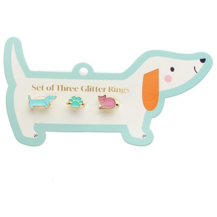 Spread love and sparkle with our Glitter Rings On Dog Card set - the pup-perfect way to brighten someone's day!