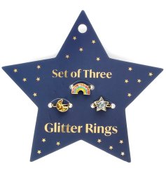 Sparkle with our glitter rings on celestial cards! Ideal for gifting or spoiling yourself.