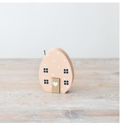 Add some charm to your Easter decor with our Wooden Egg House Deco! 