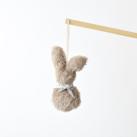 Fluffy Bunny Hanger, 13cm 