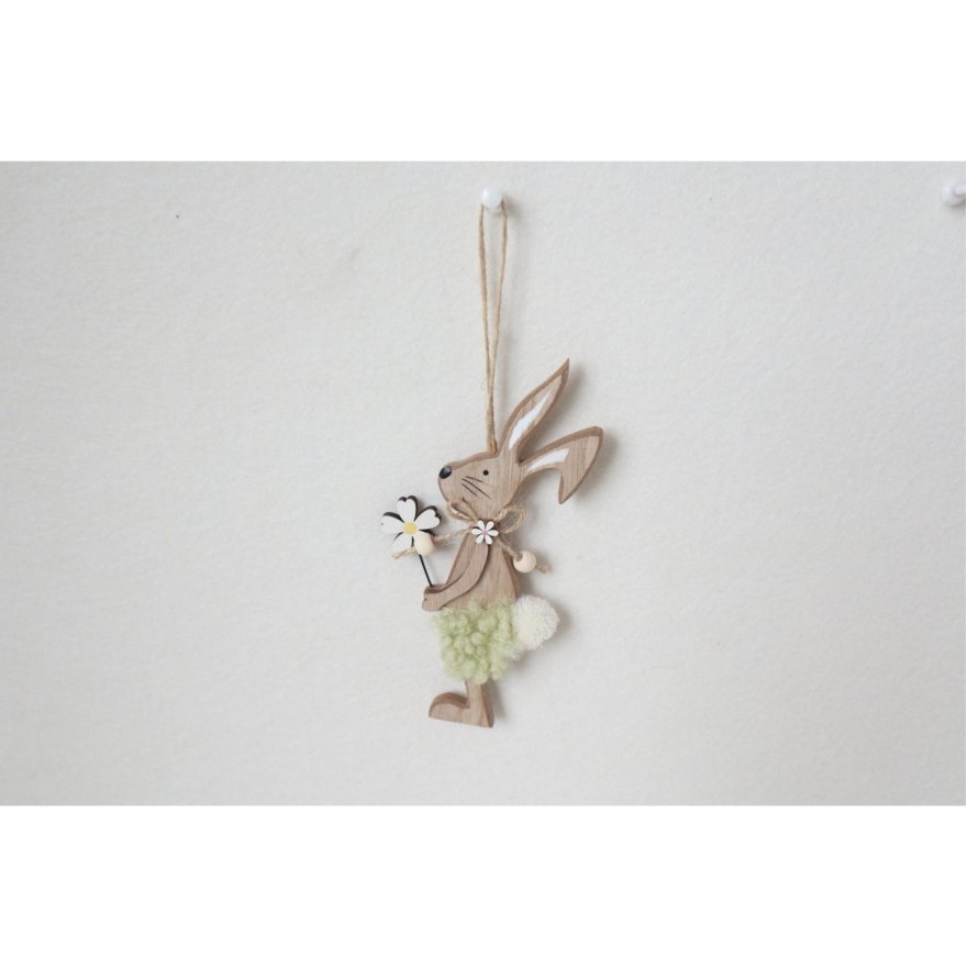 Hanging Bunny Rabbit Deco, 15cm 