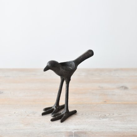 Cast Iron Bird Deco, 14.5cm 