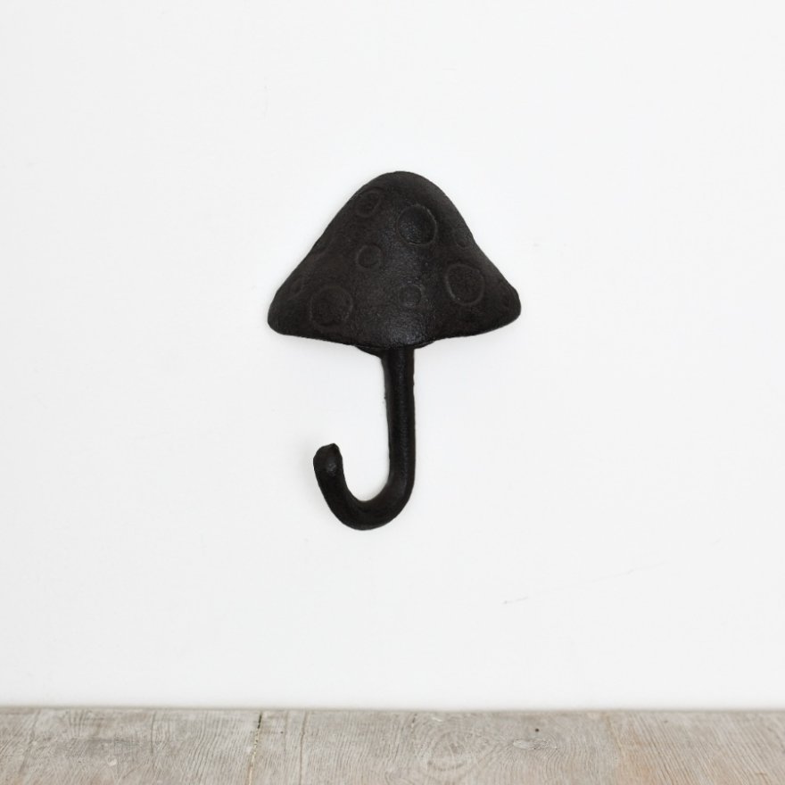 Mushroom  Cast Iron Hook, 12.7cm