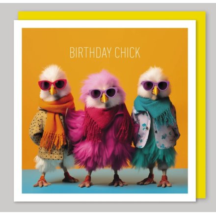 Birthday Chick Greetings card, 16cm