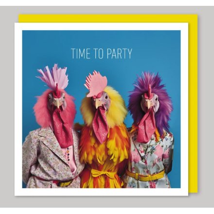 16cm Time To Party Greetings Card