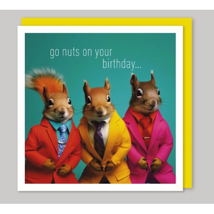 16cm Go Nuts On Your Birthday Greetings Card