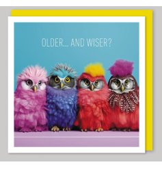 Embrace and celebrate the beauty of growing older with our charming Older & Wiser Greetings Card. 