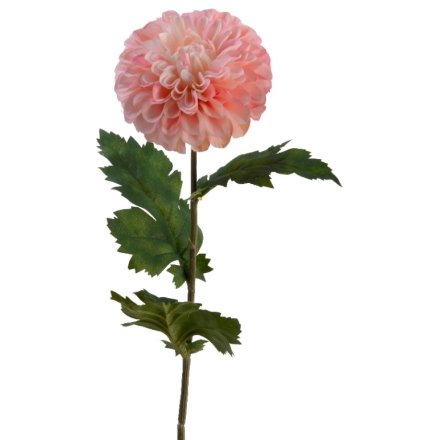 Pink Dahlia on Stem, 75cm 