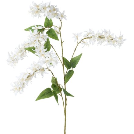 White Spray Wisteria on Stem, 110cm 