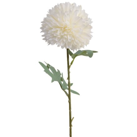 60cm White Hydrangea Flower on Stem