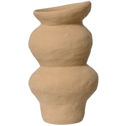 Natural Tone Stoneware Vase, 11cm