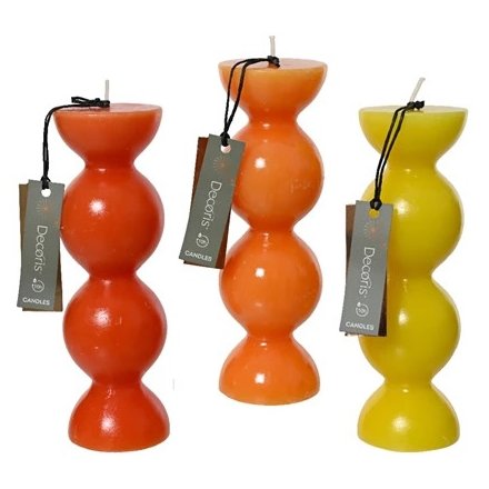3A Coloured Parrafin Candle, 18.5cm
