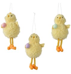 Hop into spring with our Hanging Chicken Holding Egg Deco for a charming touch of Easter cheer in your home!