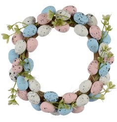 Bring spring spirit to your entrance with a charming Easter wreath. 