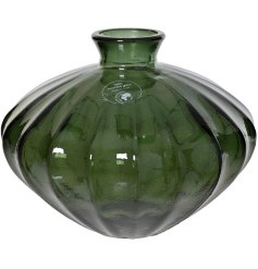 Add a sustainable touch to your home with our Vase Recycled Glass 