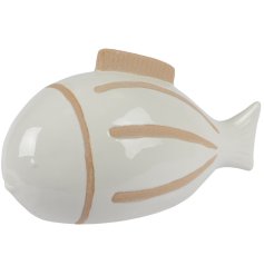 Liven up your home with this beautiful porcelain fish ornament