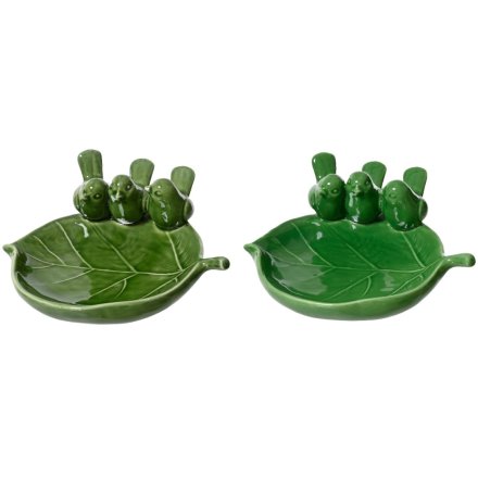 2/A Leaf & Bird Design Bird feeder, 21cm 