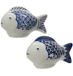 Hooked on this charming Blue Porcelain Fish Ornament – a must-have for any coastal-inspired home.