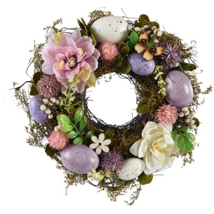 23cm Wreath Foam with Polyester Flower 