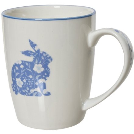 Flower Rabbit Design Porcelain Mug, 12cm 