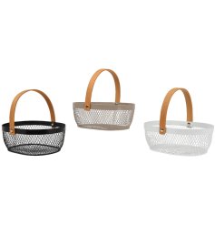 Enhance your kitchen's aesthetic with these stylish wire baskets.