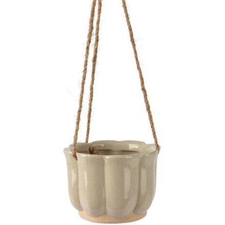 13.2cm Hanging Planter in Cream, 