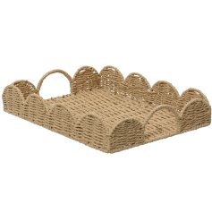 Enhance your serving game with this special woven tray. 