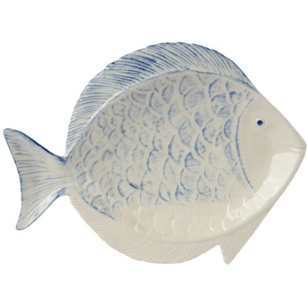 19cm Stoneware Fish Shaped Plate