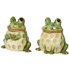 add some charm to your garden with these adorable frog ornament