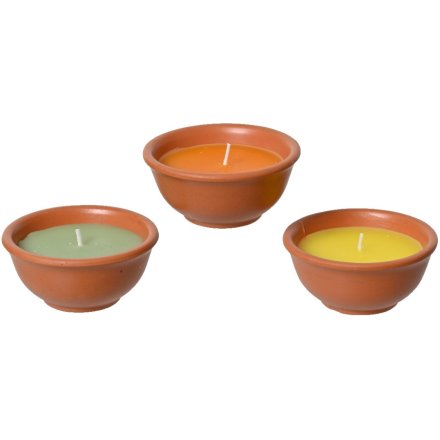 3/A Candle  Citronella Wax Pots, 11cm 
