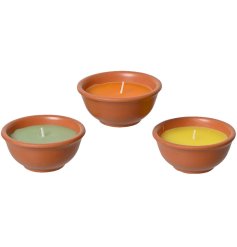 3 vibrant wax pots in assorted colors for your crafting needs. 