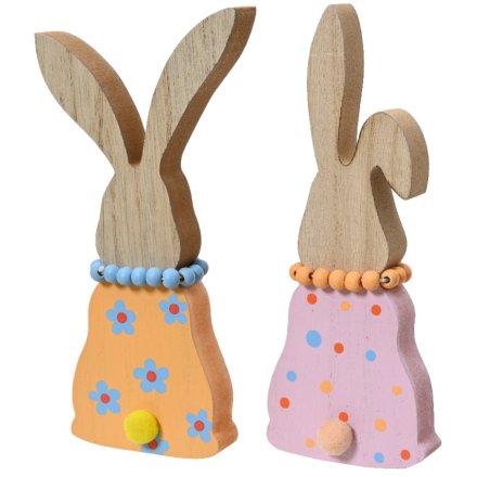 2/A Wooden Bunny Deco, 20cm 