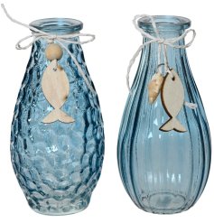 Bring a touch of coastal charm to your floral arrangements with our elegant glass vases.