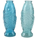 stunning fish glass vase 
