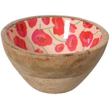 Poppy Design Mango Wood Bowl, 12.5cm 