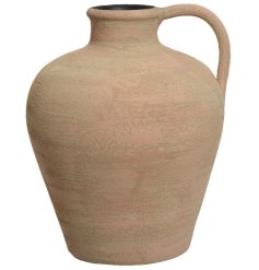 a charming natural tone jug flower vase 