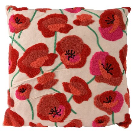 Poppy Design Cushion, 43cm 
