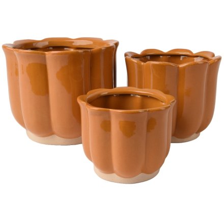 Caramel Planters Set of 3 