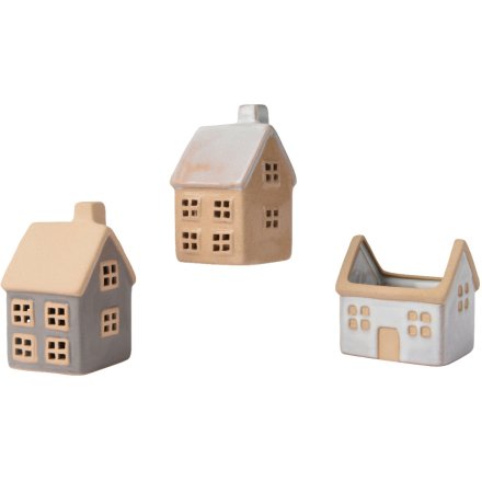 3/A Stoneware House Deco, 10.8cm 
