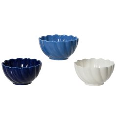 beautiful set of glazed dip bowls 