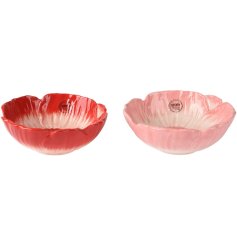 Add a pop of colour to your home with 2 glazed bowls featuring a stunning floral pattern