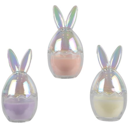 3/A Luster Wax in glass paraffin egg with Ears, 17.7cm 