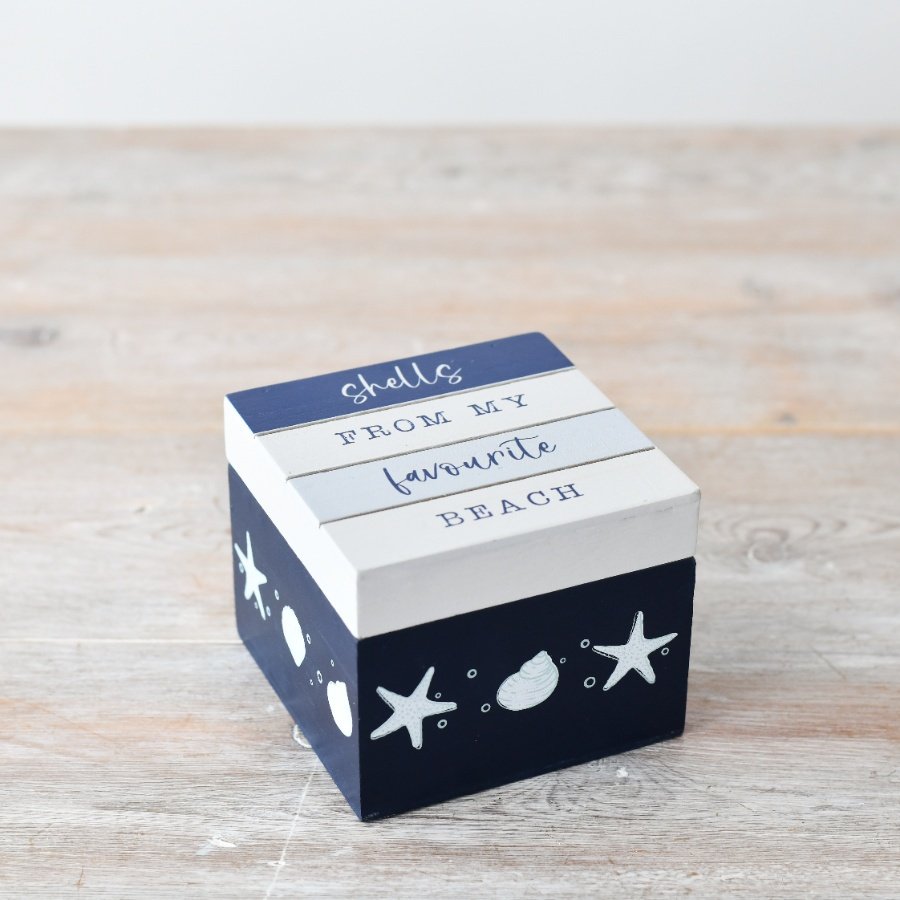 Secure all your shells & treasures in this charming keepsake box.