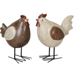  Welcome a touch of countryside charm with these cute hen figurines