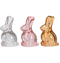 Add a touch of whimsy to your space with our charming Sprayed Glass Rabbit Deco - the perfect blend of playfulness 