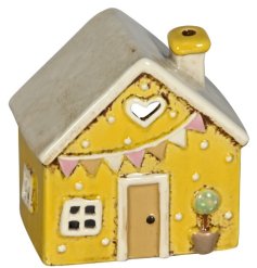 Light up your home with our elegant Yellow Candle House Deco 